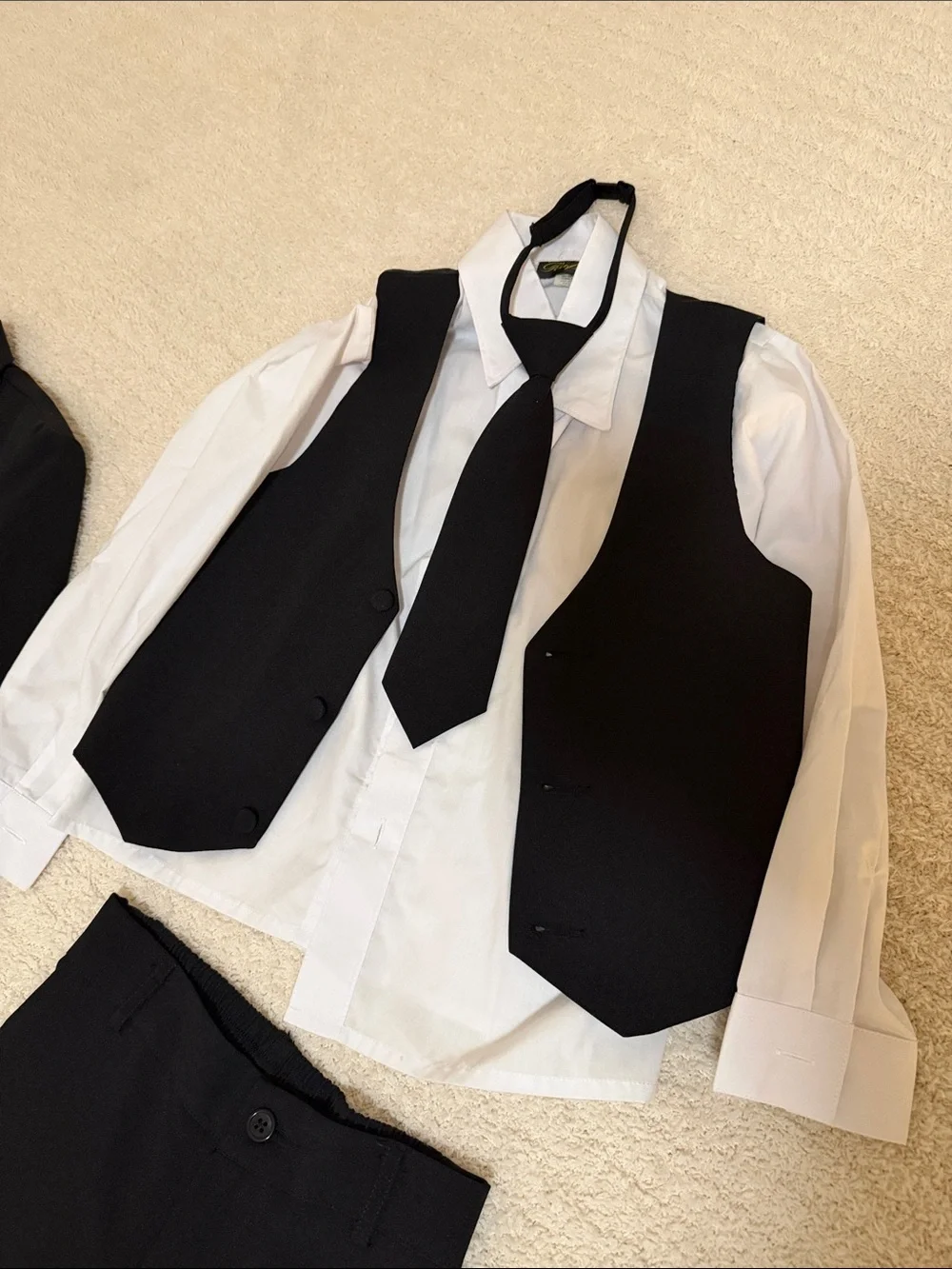 RAFAEL Black and White Kids Tux Set